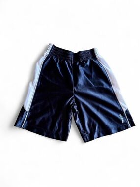 Reebok Boys Basketball Shorts Navy Blue White Stripe Size S 8-10